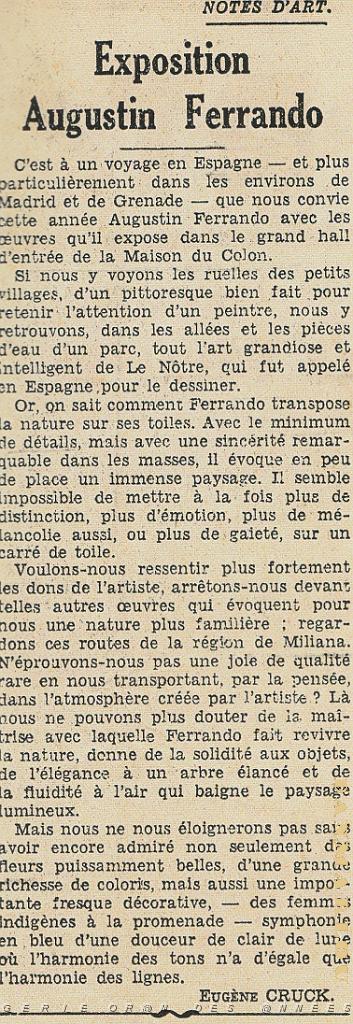 AUGUSTIN FERRANDO 1880-1957 (8)L'Echo d(Oran 27 novembre 1941.jpg